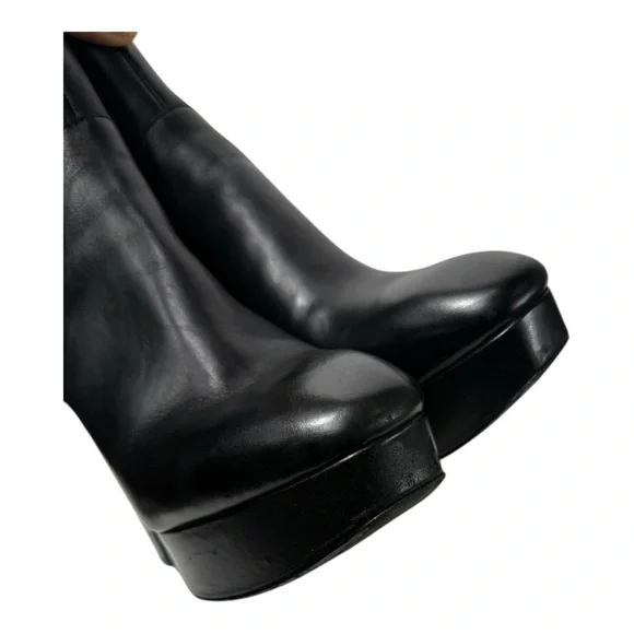 ASH Amazon Black leather platform ankle boots - Picture 7 of 7